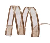 Taupe  organza satijn lint