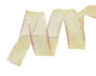 Iris organza lint lichtgeel