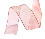 Organza lint met draad oudroze
