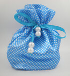 Satijn roundbag blauw 10st