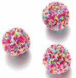 pompoms vrolijk gekleurd