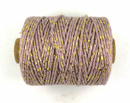 Cotton cord antiek lila/goud