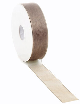 Organza taupe 25mm