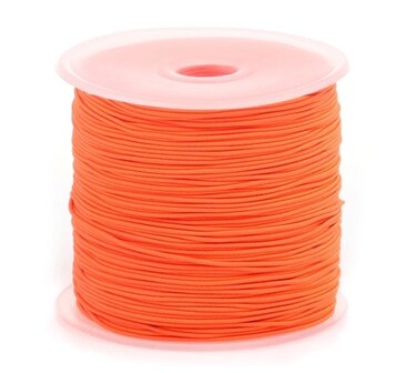 Elastiek rond neon oranje 1mm|200mtr