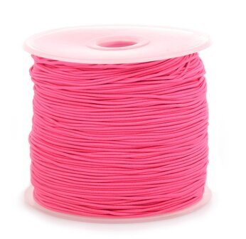 Elastiek rond neon roze 1mm|200mtr