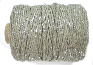 Cotton cord grijs/zilver 