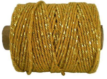 Cotton cord oker/goud