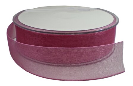 Organza lint oudroze 25mm