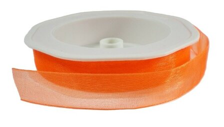 Neon oranje organza lint,15mm