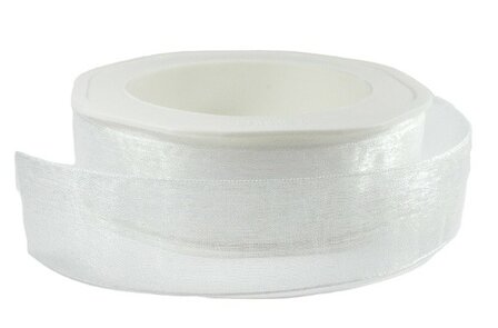 organza lint wit 25mm