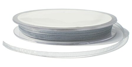 Organza lint 3mm|zilver