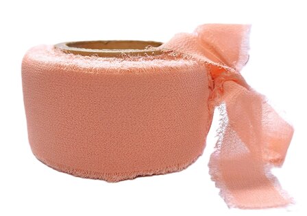 Chiffon lint zalm 40mm