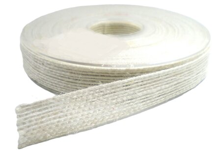 Jute sierband wit 15mm