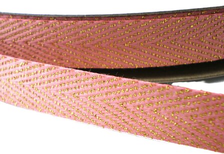 Twill lint roze|goud