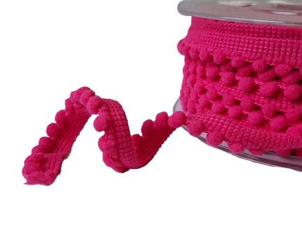 Pompom band fuchsia