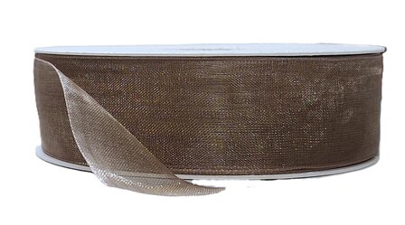 Organza taupe 25mm