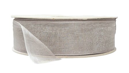 Organza zilver 25mm