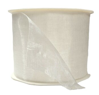 Wit organza lint breed