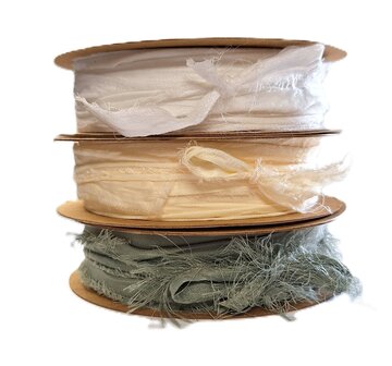 Lint met rafels creme