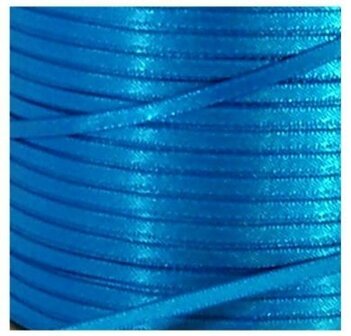 satijnlint 3mm blauw