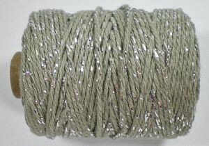 Cotton cord grijs/zilver 