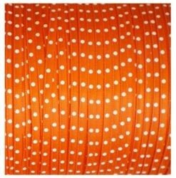 Oranje stipjes lint, 3mm