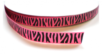 Zebra print roze/zwart
