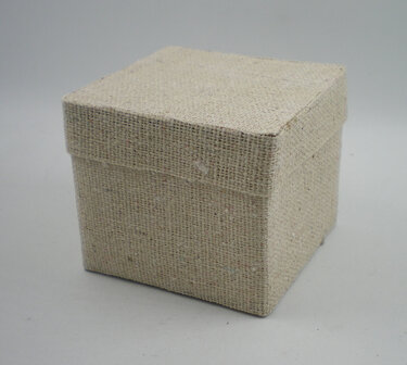 Cotton square box naturel 6x