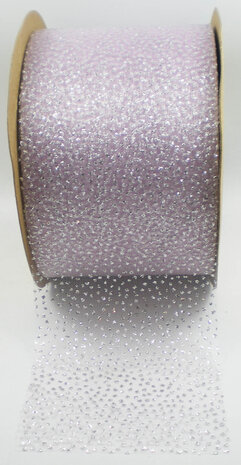 Organza lint glinstering lichtroze|63mm