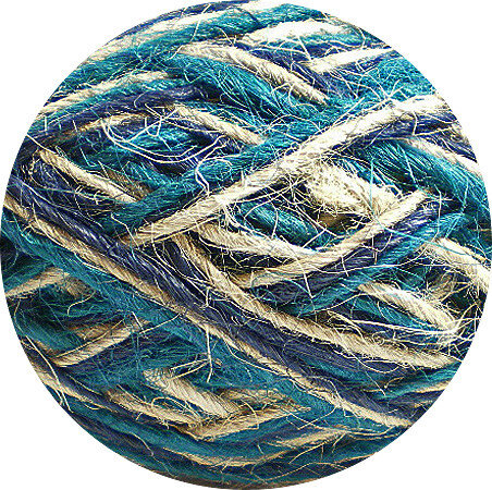 Flaxkoord trico naturel blauw