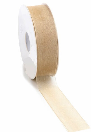 Organza oud goud 25mm