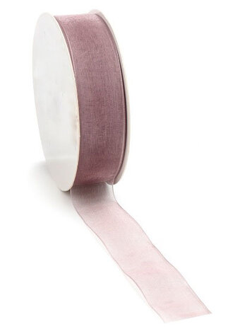 Organza lint antiek paars 25mm