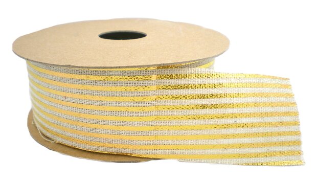 Gold stripes cotton lint