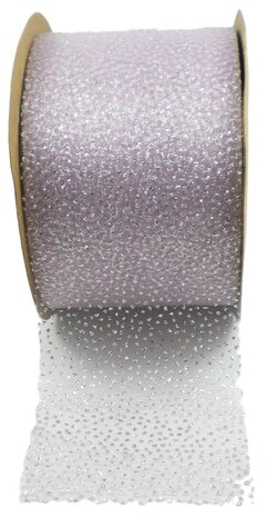 Organza lint glinstering lichtroze|63mm