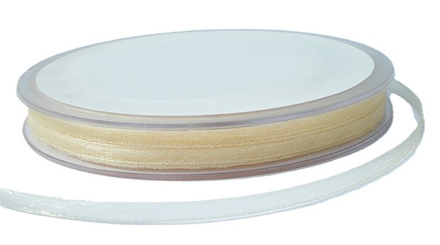 Organza lint 3mm|ivoor