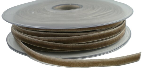 Fluweel lint taupe 6mm