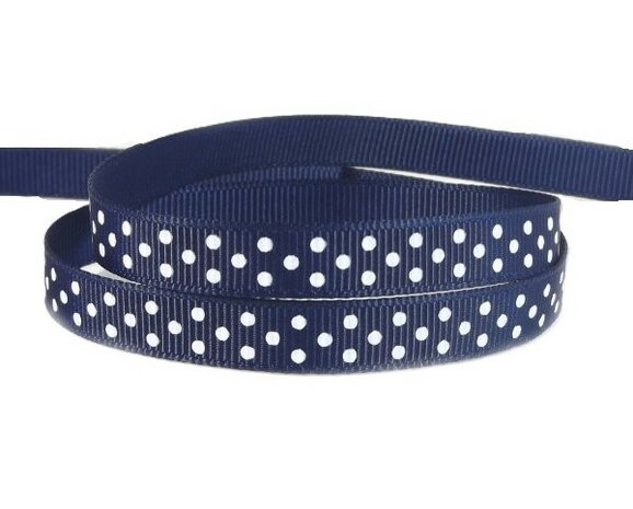 Grosgrain stippen lint marine