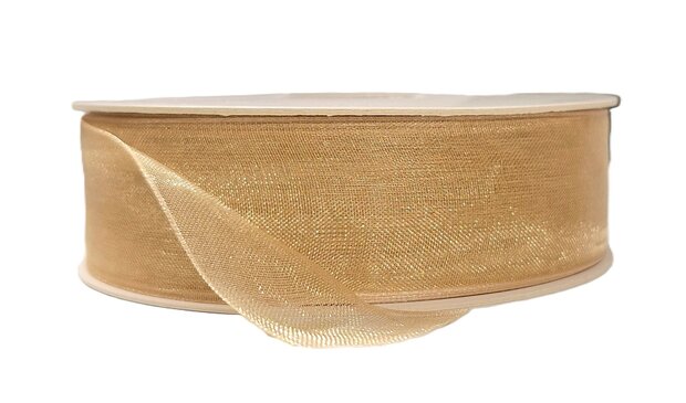 Organza oud goud 25mm