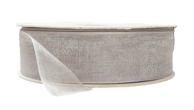 Organza zilver 25mm