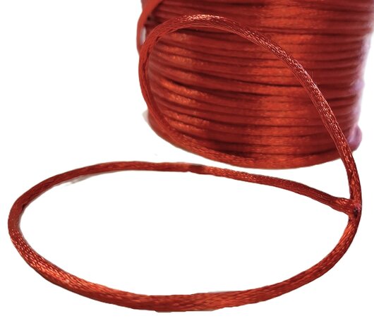 Satijnkoord bordeaux 2mm 