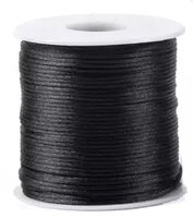 Satijnkoord 1mm Zwart