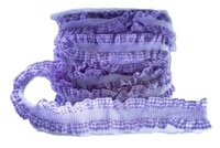 Lila geruit roezel lint