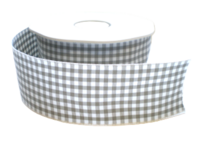 Grijs geruit lint 38 mm