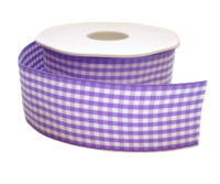 Lila geruit lint 38mm