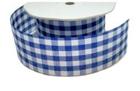 Blauw Carreau lint 38mm