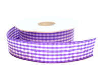 Lila geruit lint, 25mm