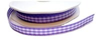 Lila geruit lint 15mm