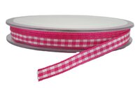 Geruit lint roze 6mm