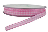 Geruit lint lichtroze 6mm