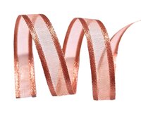 Organza satijn lint brique